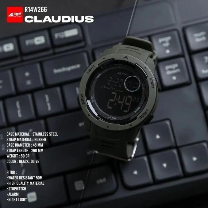 Jam Tangan Digital Arei Claudius Watch Original - Jam Tangan Outdoor Digital Pria Rei Claudius (Best