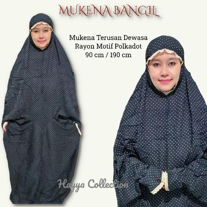 Mukena Rayon Terusan Jumbo Mukena Dewasa Mukena Travelling Mukena Rayon Premium Mukena Polkadot Muke
