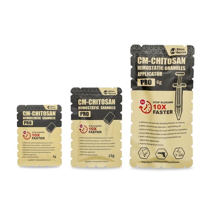 Rhino Rescue Chitosan Hemostatic Powder Granular 6G/15G Hemostatic Granules Wound Dressing For Fast