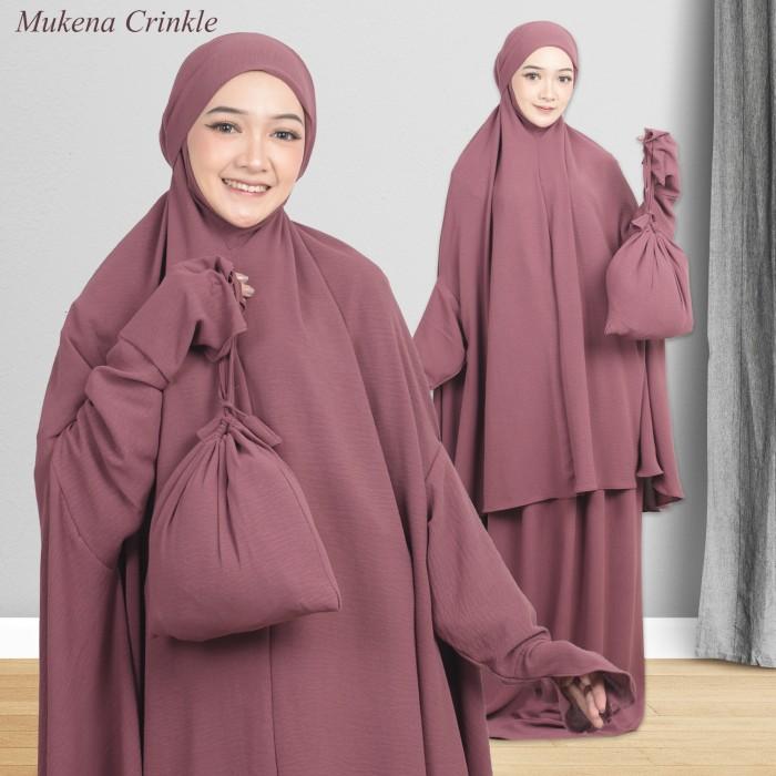 Mukena Lengan Crinkle Jumbo / Mukena Umroh Crinkle airflow