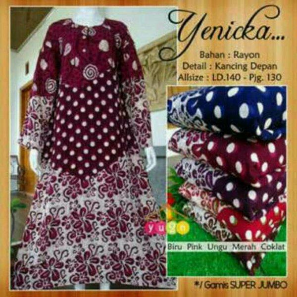 Gamis Super Jumbo Ld 140 l Daster l Batik jumbo l dress murahl Batik murah l baju murah wanita l kat