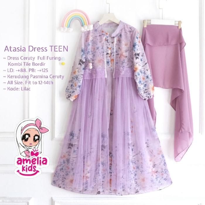 Killia - (COD) Amor dress kids syar'i/ sena dress kids ORI Amelia kids/ atasia dress teen kids/delim