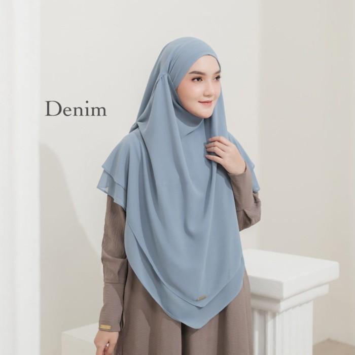 Hijab Khimar Syari 2 Layer Siti Aisyah Non Pet ceruty Babydoll