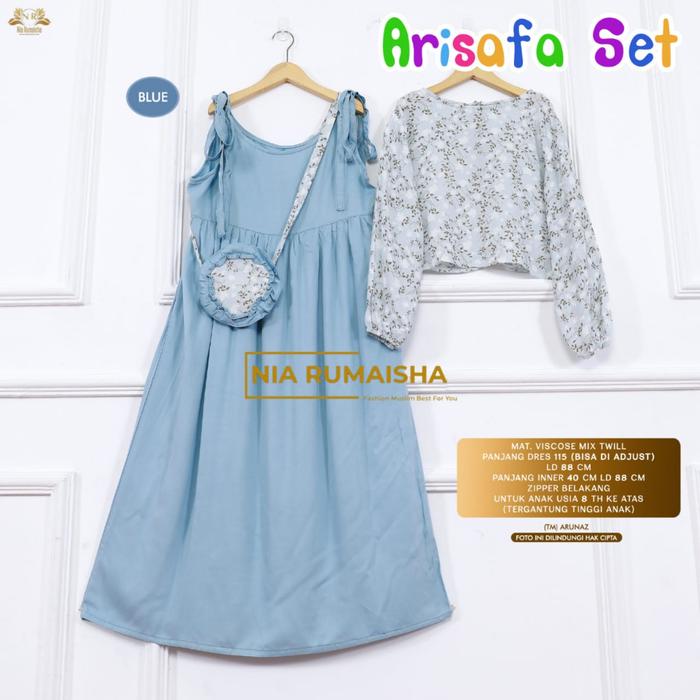 Killia - gamis set outer anak perempuan 8-12 tahun arisafa asaida mirala set ori nia rumaisha