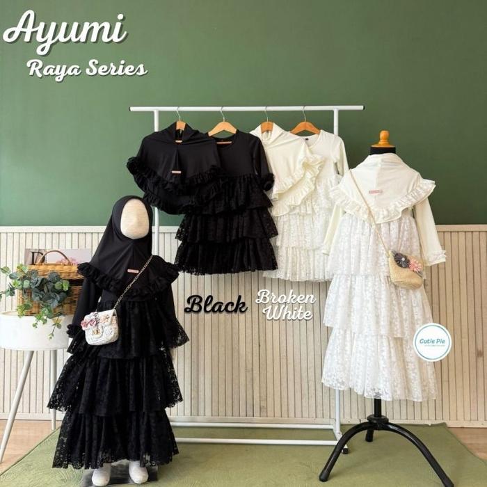 Killia - AYUMI GAMIS PESTA ANAK BRUKAT SUSUN TILE SNOW DOTTY RAINBOW DOT MEWAH