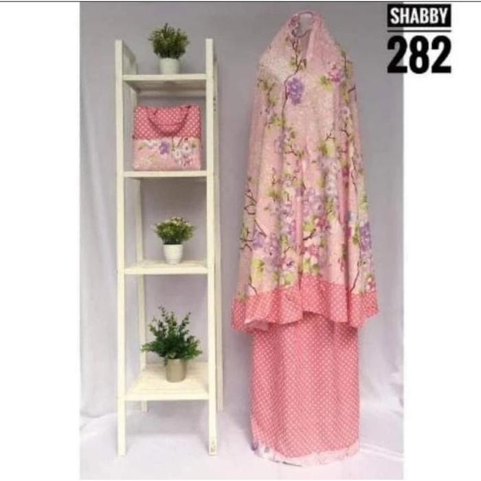 Mukena Katun Shabby Chick Dewasa Tas Cantik - Shabby 282