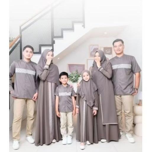 BAJU GAMIS SARIMBIT KELUARGA COUPLE FAMILY SET HAYA TUNA SERIES HUSNA HASNA DRESS HASAN KOKO LENGAN 