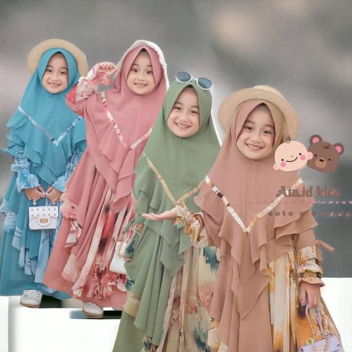 Killia - [ ata.id kids ] Laluna kids dan Laluna series Laluna vol. 3 setelan gamis muslim ceruty pre