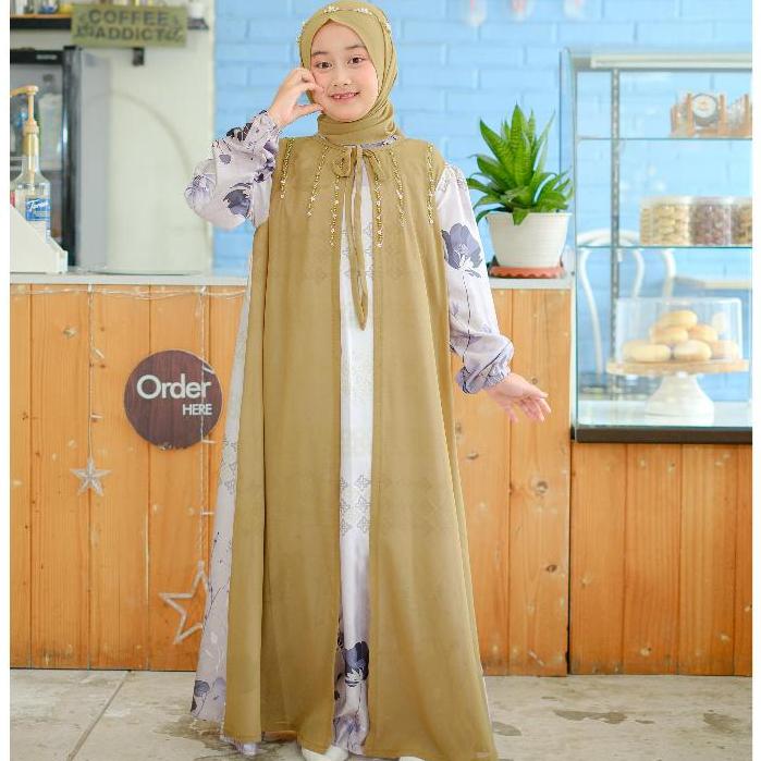 Killia - [ALTAIR KIDS] Senandung Dress Kids Gamis Anak Armani Silk Import Gamis Anak Motif Premium O