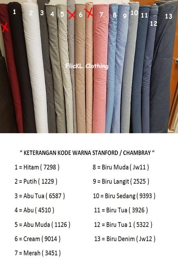 Bahan Kain Chambray Denim Katun Cotton Kemeja Casual Polosan Kantor