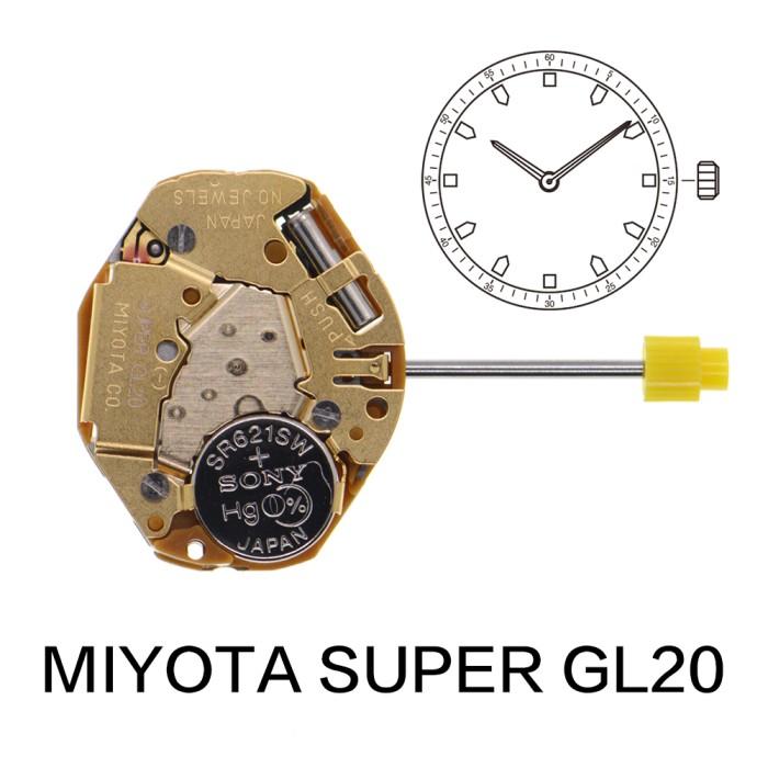 Aksesoris Jam Tangan Miyota GL20 Movement Japan Miyota GL20 Super Movement Repair Accessories 2Hands