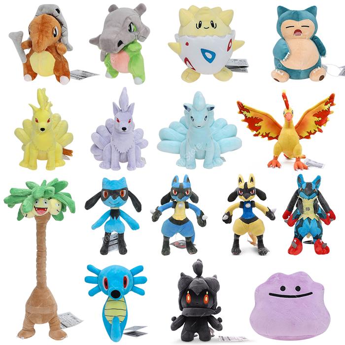 Kawaii Pokemon Stuffed Plush Toy Cubone Togepi Ninetales Riolu Lucario Moltres Horsea Exeggutor Ditt
