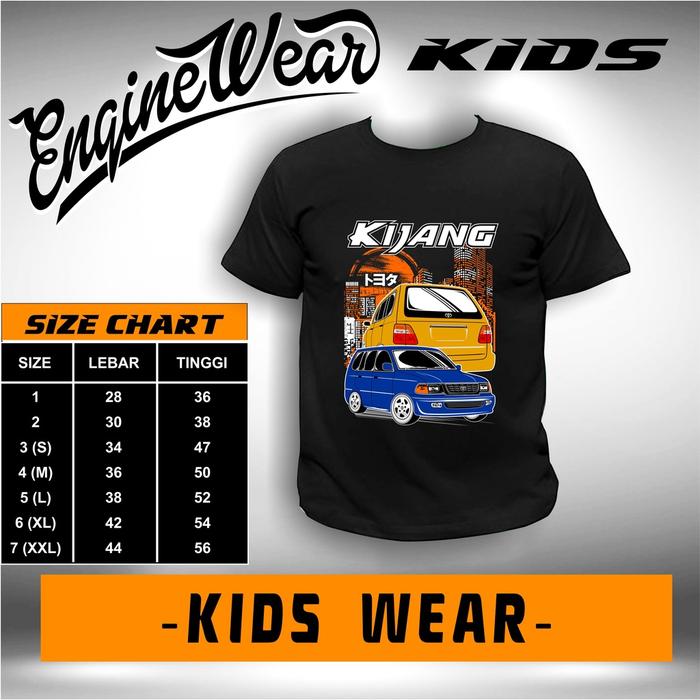Kaos anak kijang kapsul anak tshirt kijang baju mobil kijang kapsul mpv otomotif bk