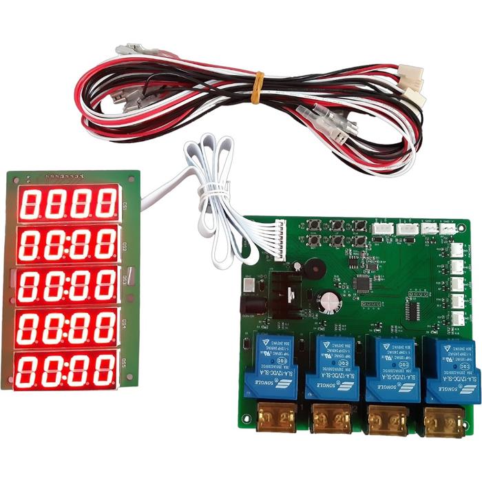 JY-215 Inbuilt Counter 4 Channel Timer Board  Bill Acceptor Coin Acceptor, Relay Time Control PCB  C
