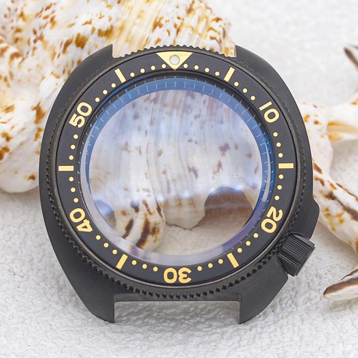 Aksesoris Jam Tangan Seiko Mod Turtle Case SKX Bezel Insert 6105 6309 Case Fits NH35 NH36 4R 7S Japa