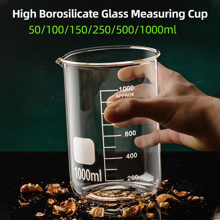 High Borosilicate Glass Measuring Cup Clear Scale Cup Laboratory Beaker Kitchen Baking Measuring Cup