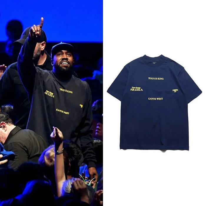 Kanye W T Shirt Men Jesus Is King 1:1 Unisex Tshirts Women Short Sleeve Harajuku 100% Cotton Mens Ts
