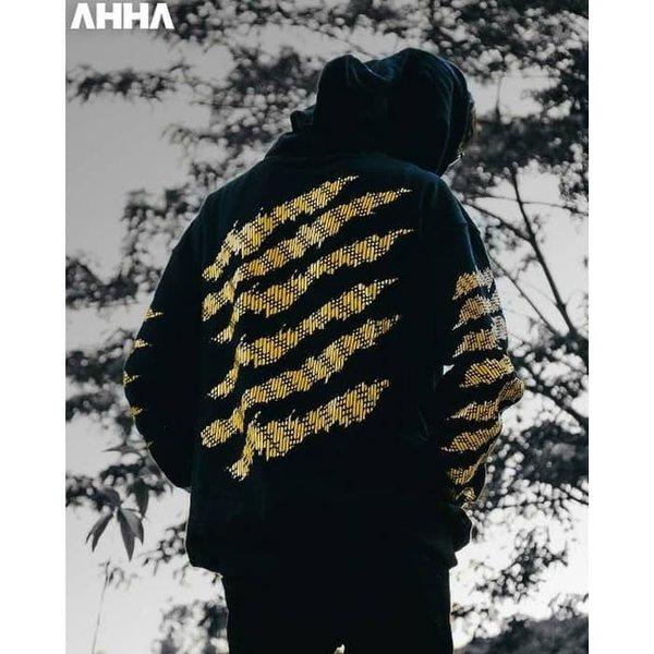 Jaket hoodie Pria cowok - jaket AHHA cakar hitam sweater - jaket AHHA murah - jaket atta halilintar 