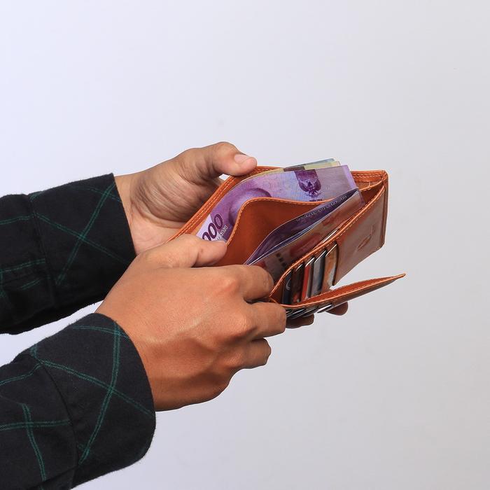 Evren Premium Wallet - Dompet Kulit Lipat Pria Slim 15 Slot Atm Eksklusif Original Qi Leather Bahan