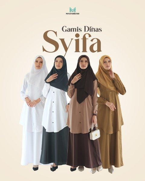 Syifa Dress by Maharrani Baju Pemda Baju Dinas Gamis Pemda Baju Guru Baju PNS Seragam Dinas Seragam 