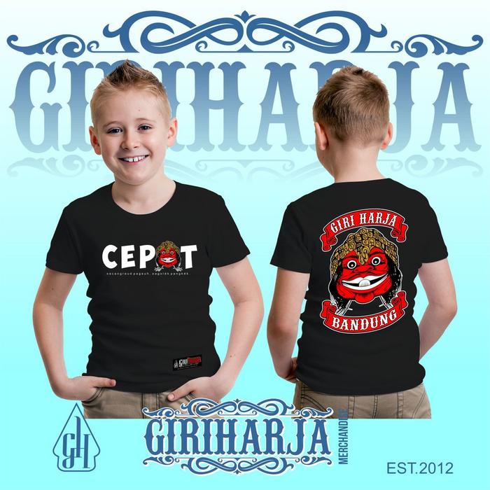 Kaos Anak Cepot Wayang Giriharja Hitam