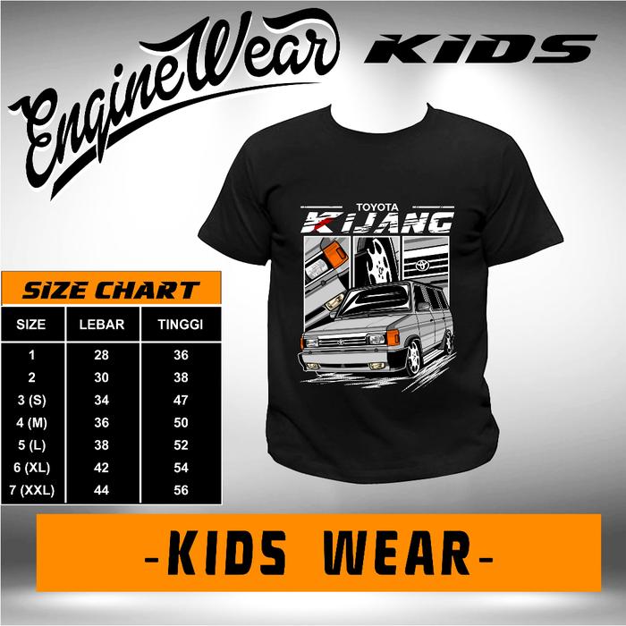 Kaos anak kijang grand anak baju tshirt mobil kijang super