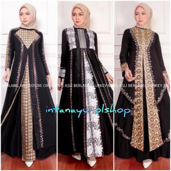 Terbaru ORI Megastore GAMIS ABAYA Turki HITAM TERBARU Turkey 1221 Fashion Muslim Abaya Dewasa Hitam 