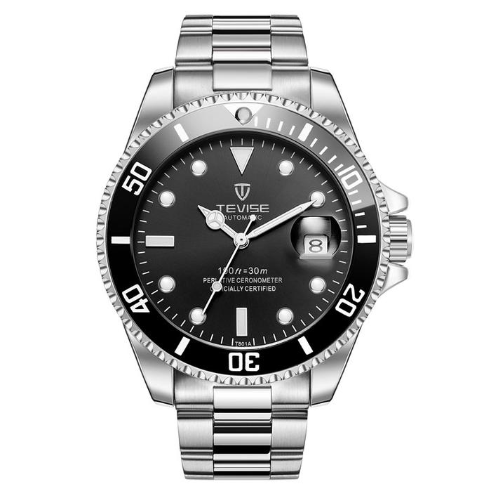 TEVISE New Water Ghost Leisure Mechanical Men's Watch  Precision Steel Watch Band Men's Watch T801A