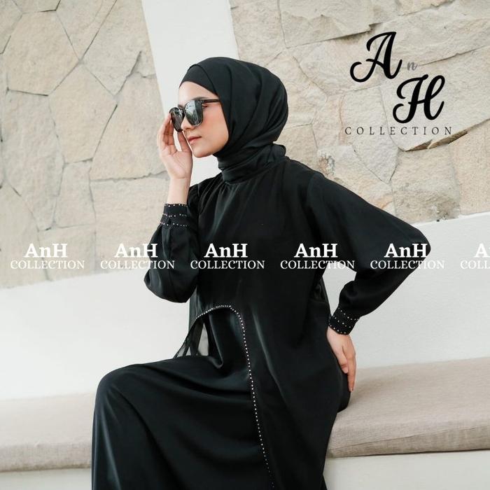 Terbaru Abaya rugayya 820 hitam exclusive abaya gamis termurah Maxi dress busana muslim ori by anh c