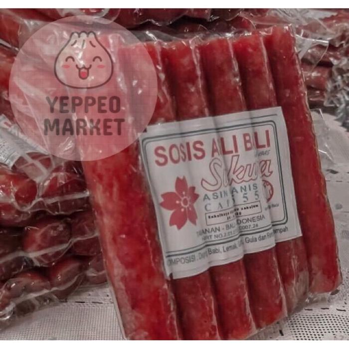 Hot Promo! SOSIS BABI SAKURA (LAPCHIONG) CAP 555 ASIN MANIS ASLI BALI 200 GRAM Sale