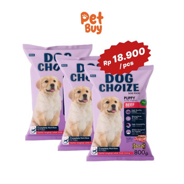 New Arrival Paket 3 pcs - Dog Choize Puppy Beef & Milk 800 gr Murah