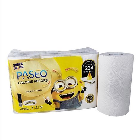 Best Promo! Paseo Kitchen Towel | Calorie Absorb | Paseo Towel Elegant Roll White Tiptotip 3 Roll 70