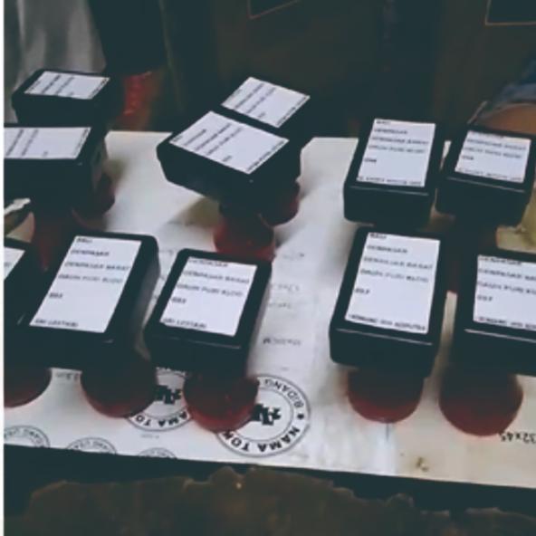 Best Seller! STEMPEL OTOMATIS CUSTOM WARNA CAP MEMBER BULAT PERSEGI flash kilat kantor Banjar toko p