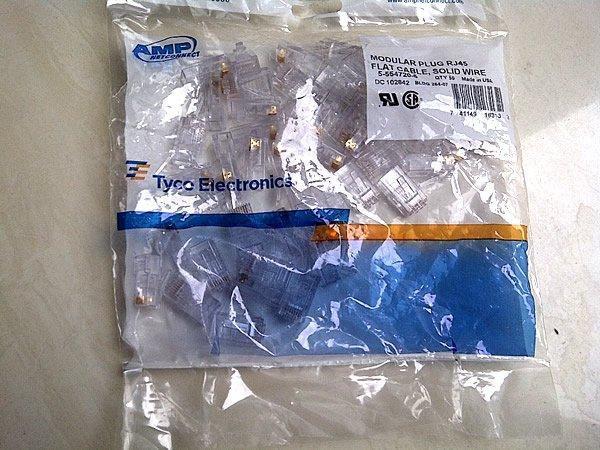 Konektor AMP Original RJ45 Cat5E isi 50pcs 1Pack Connector ORI Rj 45