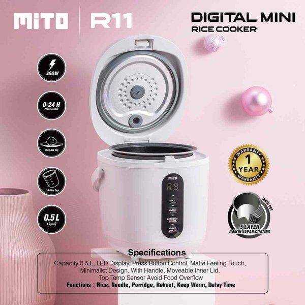 Mito R11 Rice Cooker Digital Kapasitas 0.5 Liter