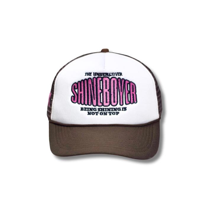 SIAPKIRIM Shine Boyer- Trucker Hat Brown (Fre Sticker Pin, dan Box Packing) READY STOCK