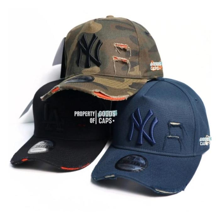 ORIGINAL Putih Krem Katun Topi Baseb NY SOBEK READY STOCK