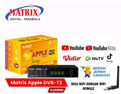 Matrix Kuning Apple Set Top Box STB DVBT2 Penerima Siaran Digital