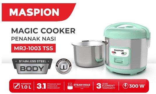 Maspion MRJ 1003 TSS Magic Com Mini 1 Liter Stainless