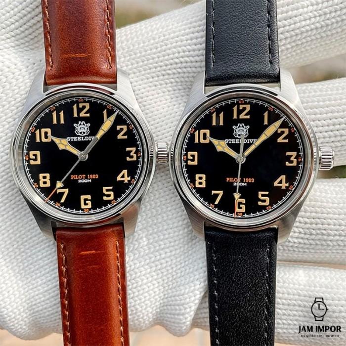 Jam Tangan Pria 2022 New Steeldive 36mm Pilot Watch Men Classic Retro