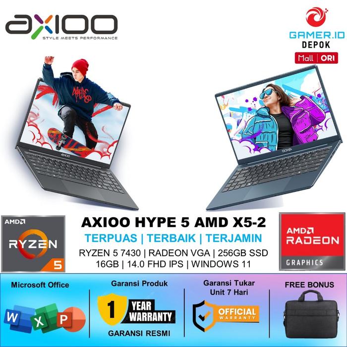 zura2107 - AXIOO HYPE 5 AMD X5-2 RYZEN 5 7430U RAM 16GB SSD 256GB11 FHDS