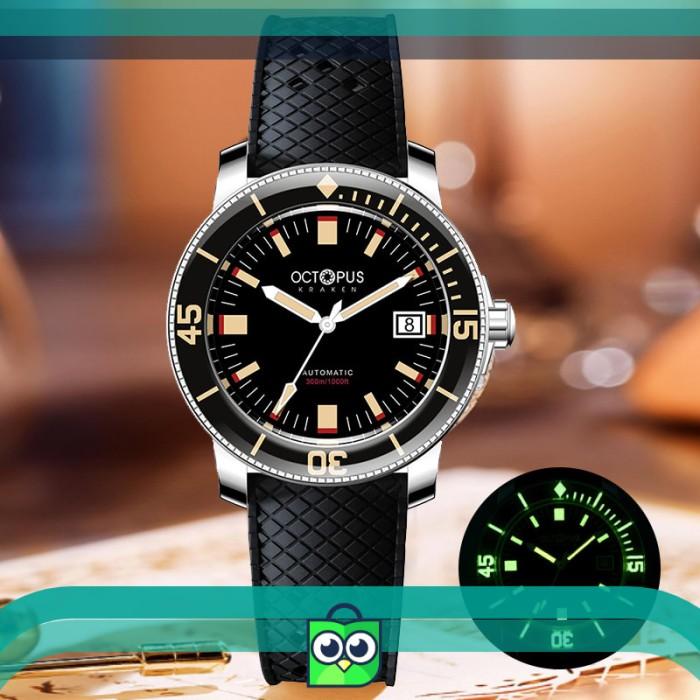 Jam Tangan Menyelam Pria Kraken Octopus SW200 Mekanis Automatic