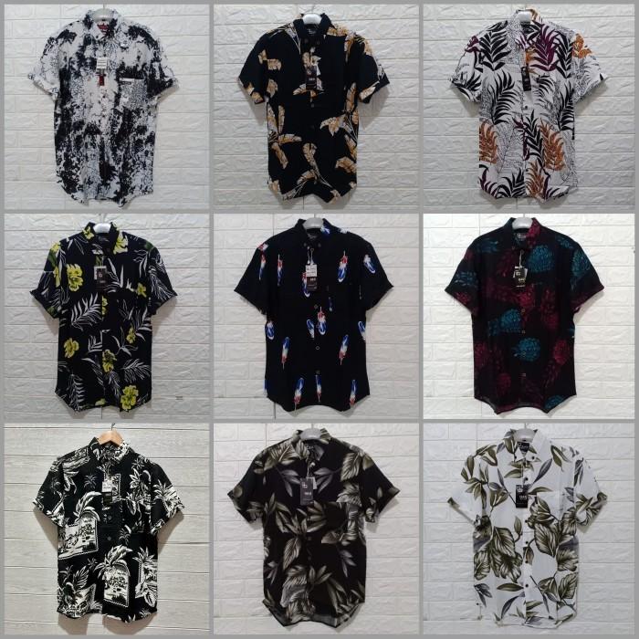 (Allthebest) Kemeja pantai Brand distro Surfing Hurley Lengan pendek Pria Murah