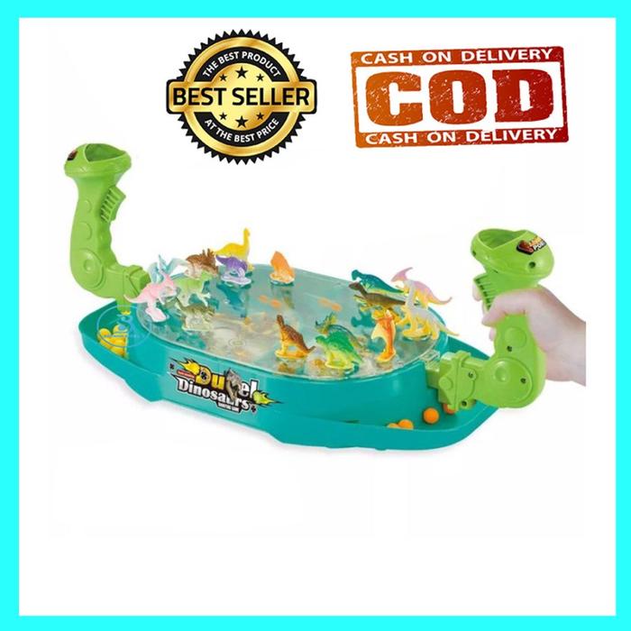Bronsis - Mainan Edukasi Anak Duel Dinosaurus Tembak - Dinosaurus Battle Games - Dino Shooting Ball