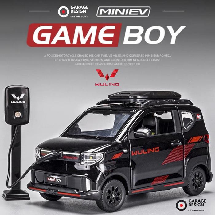 Diecast Miniatur Mobil Wuling MINI EV GAMEBOY Skala 1:24 - Pajangan Koleksi Mobil Miniatur Mainan An