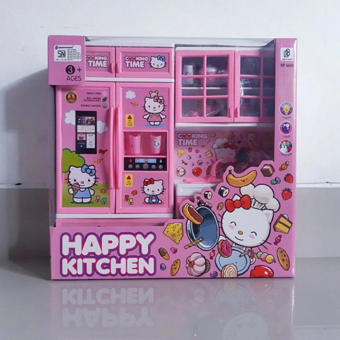 Mainan Masak Masakan Dapur Modern Happy Kitchen Set Kulkas Cuci Piring