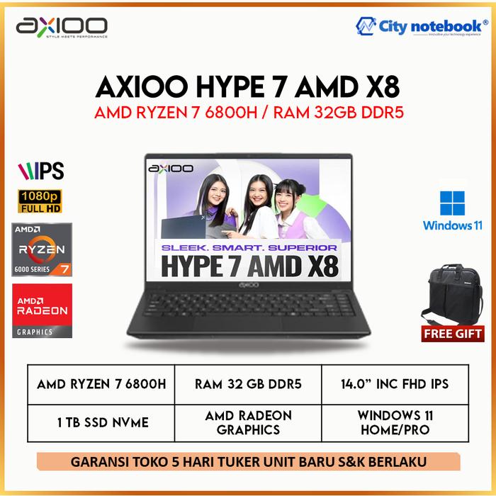 zura2107 - Axioo Hype 7 X8 Ryzen 7-6800H 32GB 1TB SSD W11 14" FHDS
