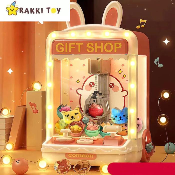 Mainan Mesin Capit Boneka | Mainan Mesin Tangkap Boneka Dengan Lampu Dan Musik | Mainan Mesin Capit