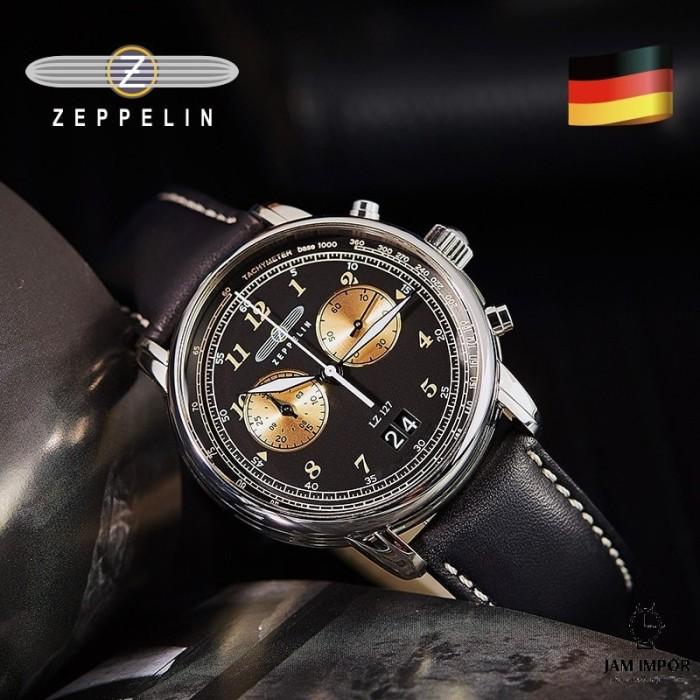 Jam Tangan Pria Zeppelin Watch Imported Waterproof Leather Belt