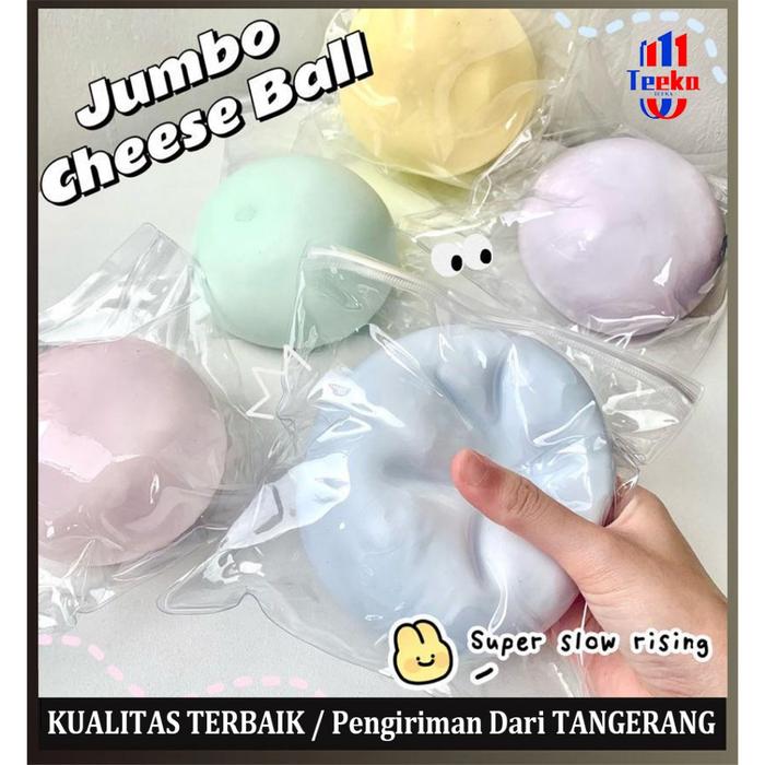 TEEKA 10cm Jumbo Cheese Ball Squishy / Big Cheese Ball Taba Squishy / Squishy Cheese Ball / Jumbo Ma